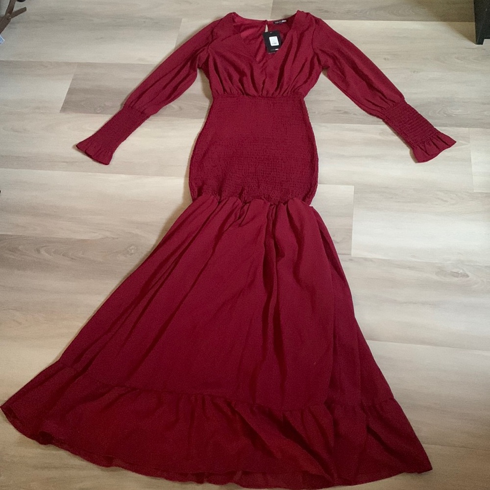 Burgundy maxi dress